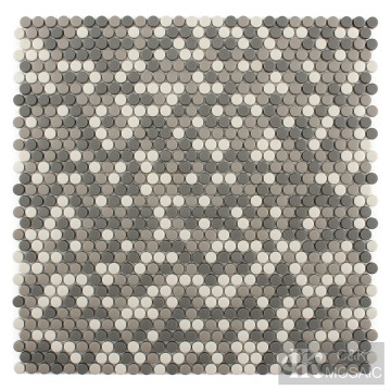 Grey Mix Recycled Mosaic in Small Roud