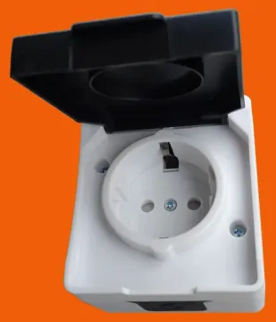 Outdoor 16A Grounded Socket IP54 Single-Gang