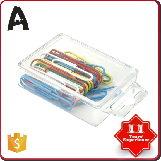 Multi-color Stainless Steel PET Coatecd Plastic Paper Fastener clips custom logo metal paper clip