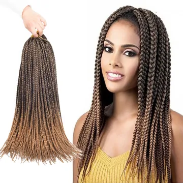Julianna Wholesale Knotless Box Braid Crochet Hair 14" 18" 22" Ombre Synthetic Braiding Hair Extensions For Women Crochet Braids