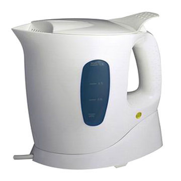 Plastic Electric Kettle with External Water Level Indicator and Light Indicator, Safety Lock Lid