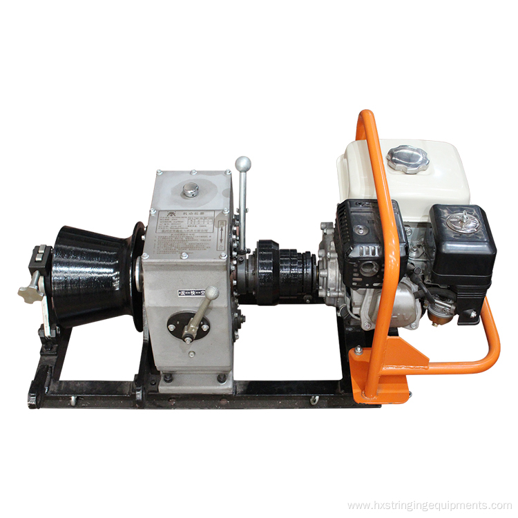 30kN Motorized Single Drum Cable Pulling Winch Machine