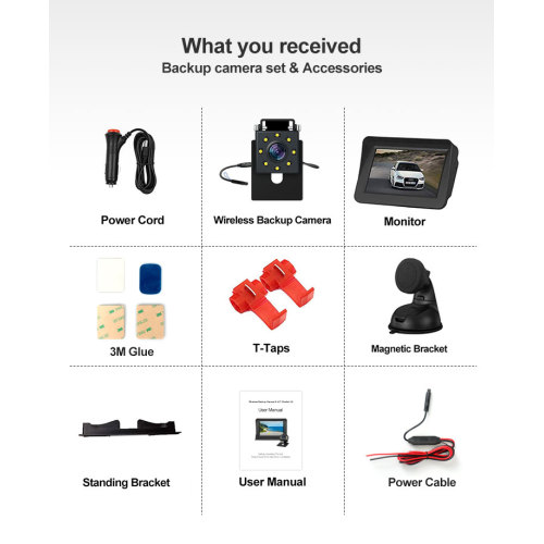 Car Reversing Camera Wireless Backup Camera with Monitor