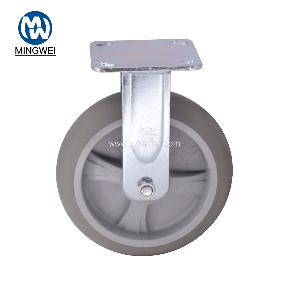 8 Inch TPR Heavy Duty Trolley Casters Wheel