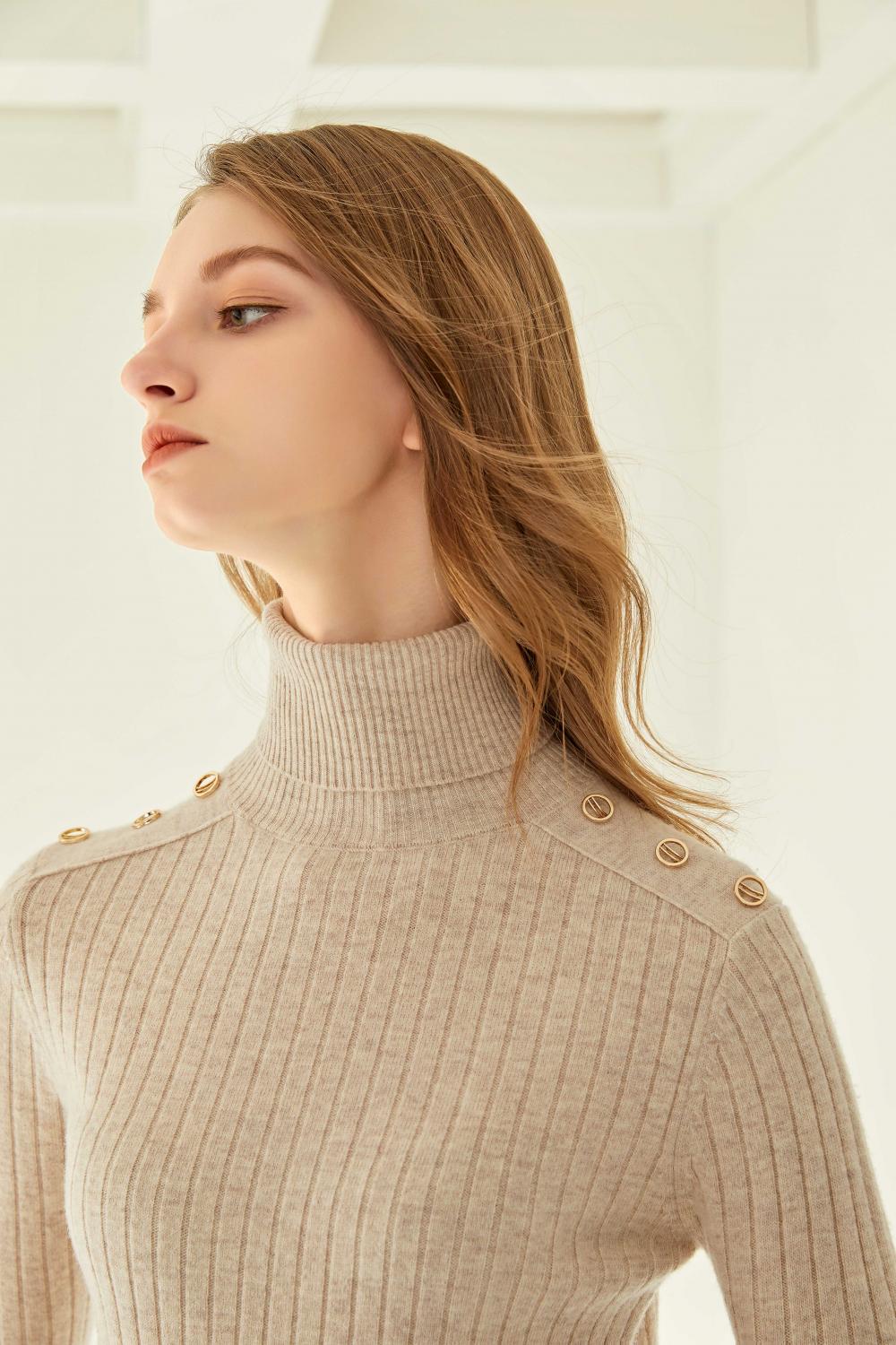 Langarm-Pullover aus reiner Wolle für Damen