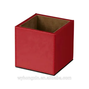 PU leather pen container for office use & home use
