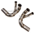 Quad-Spitze Valved Edelstahl 3 Zoll Quad-Tipp Audi R8 MK2 5.2L V10 2016-2018 F1 X-Pipe Auspuffsystem