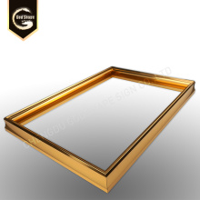 Oglindă din poster din aluminiu auriu din aluminiu cadru foto