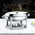 Ovaler Chafing Dish aus Edelstahl