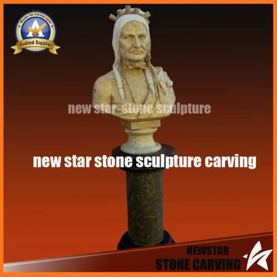 Head Bust Stone Carving, Stone Sculpture