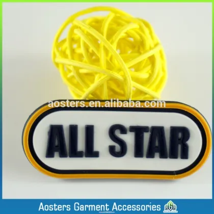 Custom tag PVC logo rubber tag for clothing brand label bag brand