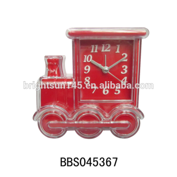 Promotive Gift Novelty Home Decor ABS Material Train Funny Alarm Clock