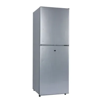 198L Manual Defrost Double Doors Top Freezer Solar Refrigerator DC 12/24V