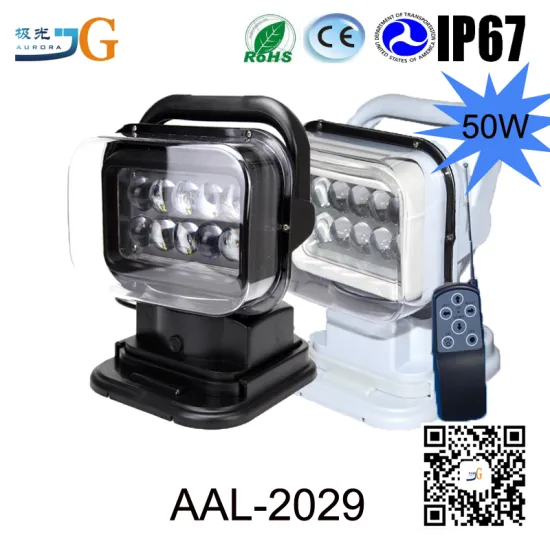 Led Work Light 360 Degree Rotating With Magnetic Base 50W Remote Control Led Searching Light