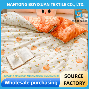 Linda manta Doudou con diseño de calabaza para niños