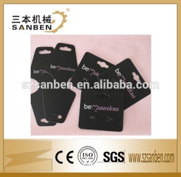 2015 Newest Customized PVC Tag, Printed Jewelry Hang Tags, Earring Hanging Tags with Low Price
