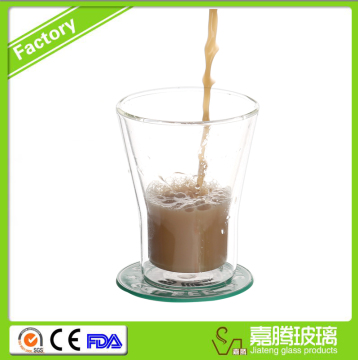 250ml Wholesale Handmade Double Wall Glass Cup