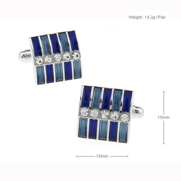 Men Fashion Suit Shirt Crystal Cufflinks With Double Paint, Wholesale Cufflinks For Men