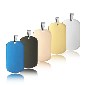 Laser Engraved Custom Logo Enamel Necklace Blanks for Sublimation
