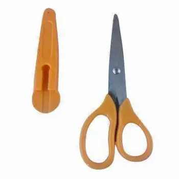 School scissor, soft rubber ring
