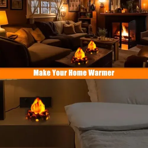 Уютный электрический кострой свет для праздничных украшений