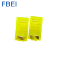 Conectores de color amarillo Rj45 Cat