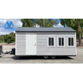 container home mobile on wheels with trailer