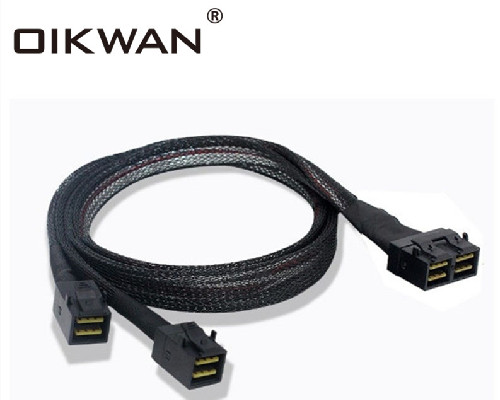 Mini Sas Hd 72pin To 2 Sff8643,x8 mini-sas double-wide connector,mini sas internal cable