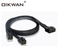 HD Mini SAS SFF-8643 72p hingga 2SFF-8643 HD SFF 8643 Cable untuk Penggunaan Pelayan