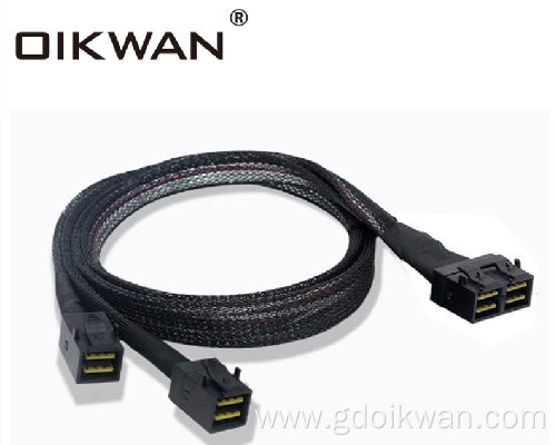 HD MINI SAS SFF-8643 72P to 2SFF-8643 HD SFF 8643 Cable for Server Use