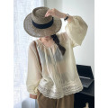 Shirt lace stitching long-sleeved