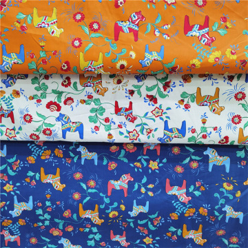 Wholesale 100% Cotton Animal Cartoon Printed Fabric: Popular Choice for Sofa Curtains and Home Textiles