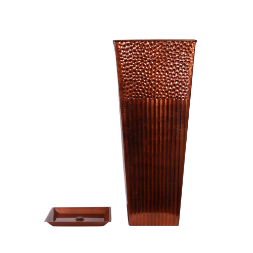 Tall Square Tapered Steel Plant Pots ZY2426LP