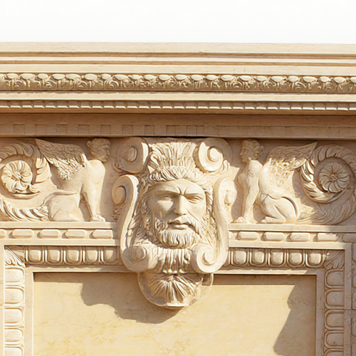 Hand Carved Marble Fireplace Sculptural Artistry Luxury Art