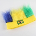 Cheering Chicken Comb Wig in Brazilian Colors