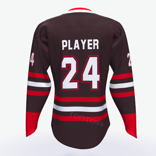 Wholesale low price customized mesh wear custom half and half cheap ice hockey jerseys