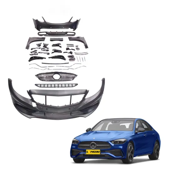 PP Plastic Car Modification Body Kit Front Rear Bumper for Mercedes-Benz C-Class W205