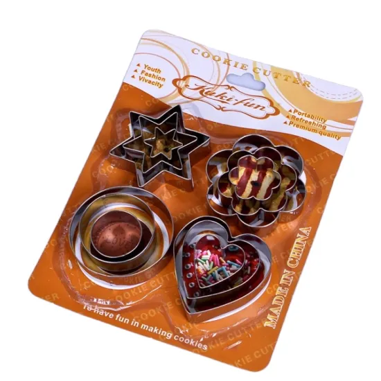 12pcs Stainless Steel Christmas Embossed Cookie Cutter Set