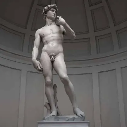 Life size figure art decoration stone sculpture marble michelangelo's david statue