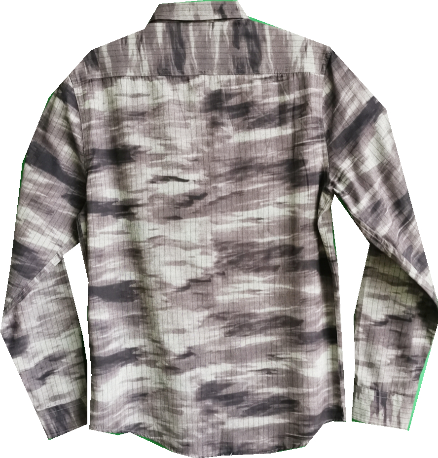 Cotton Camouflage Print Long Sleeve Shirt