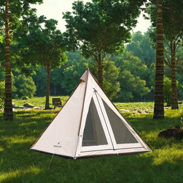 Lightweight Outdoor Cotton Cloth Pyramid Tent Wind and Rain Resistant Convenient Indian Design Premium Batch Manufactured