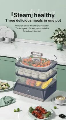 Square Electric Food Steamer Stainless Steel Electric Corn Steamer