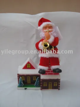 10&quot;santa sit on house toys