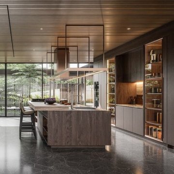 Personalização de cozinha de estilo moderno de ponta