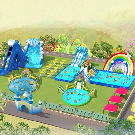 wolongtoys Huge Special Land Moving Inflatable Ground Water Park For Sale