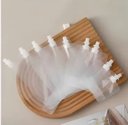 Food Grade Transparent Spout Bag for Juice Milk Liquid Foods