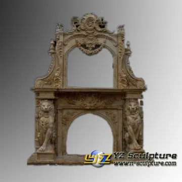 Double-Style Marble Fireplace Surround