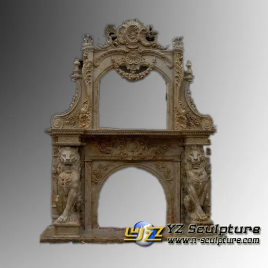 Double-Style Marble Fireplace Surround