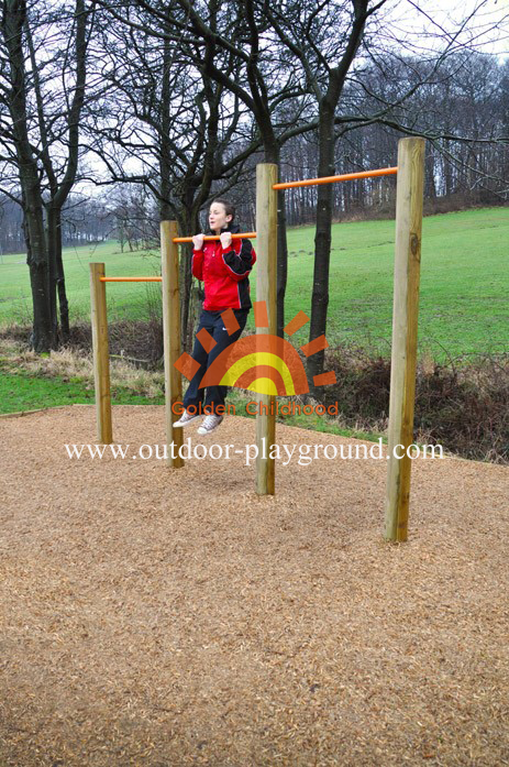 Wooden Uneven Bars Balance Playground For Kids