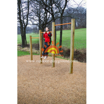 Wooden Uneven Bars Balance HPL Playground For Kids